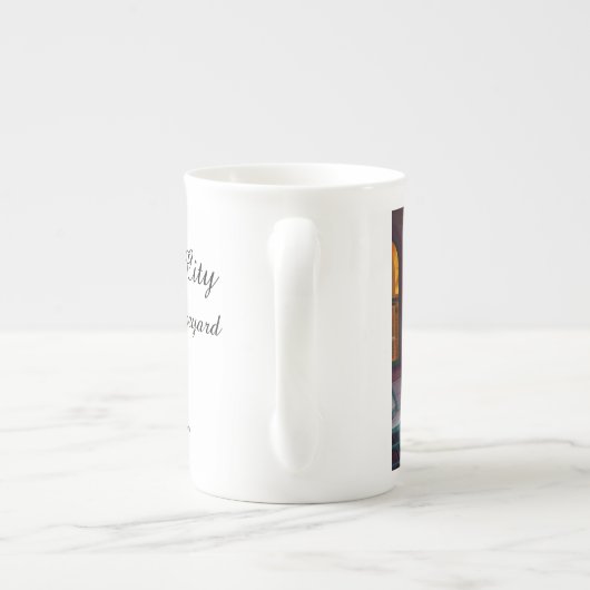 Evening Glow - Martha's wijntuin Porselein Kop (Achterkant)