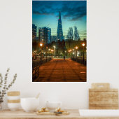 Evening Glow on the San Francisco City Poster (Keuken)