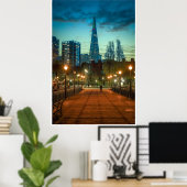 Evening Glow on the San Francisco City Poster (Thuiskantoor)