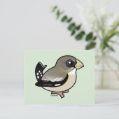 Evening Grosbeak (f) Briefkaart (Staand voorkant)