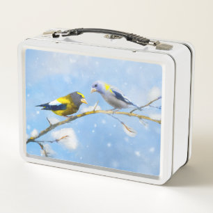 Evening Grosbeak schilderen - Kute Original Dog Ar