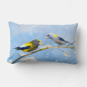 Evening Grosbeak schilderen - Kute Original Dog Ar Kussen