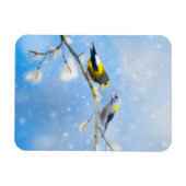 Evening Grosbeak schilderen - Kute Original Dog Ar Magneet (Horizontaal)