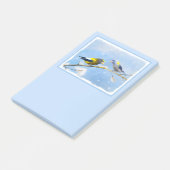 Evening Grosbeak schilderen - Kute Original Dog Ar Post-it® Notes (Schuin)