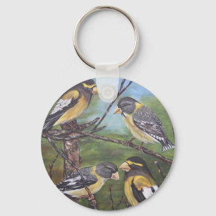 Evening Grosbeaks Sleutelhanger