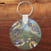 Evening Grosbeaks Sleutelhanger (Voorkant)