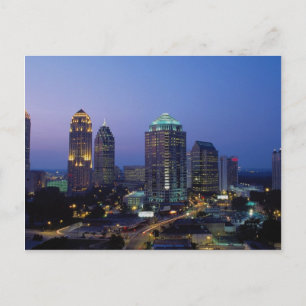 Evening herfsten over Atlanta, Georgia, VS Briefkaart