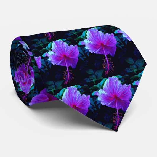 Evening Hibiscus Stropdas (Opgerold)