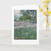 'Evening in the Meadows' Fine Art Wenskaart Kaart (Gele Bloem)