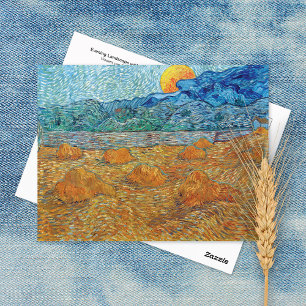 Evening Landscape Moon Vincent van Gogh Briefkaart