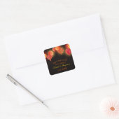 Evening Lantern Garden Wedding Vierkante Sticker (Envelop)