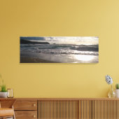 Evening Light Fistral Beach Newquay Cornwall Veren Canvas Afdruk (Insitu (Woonkamer))