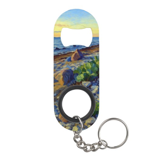 Evening light on the coast of Vormsi Mini Flessenopener (Achterkant)