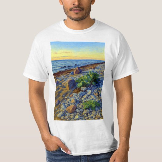 Evening light on the coast of Vormsi T-shirt (Voorkant)