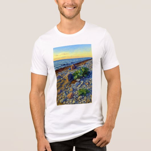 Evening light on the coast of Vormsi Tri-Blend Shirt (Voorkant)