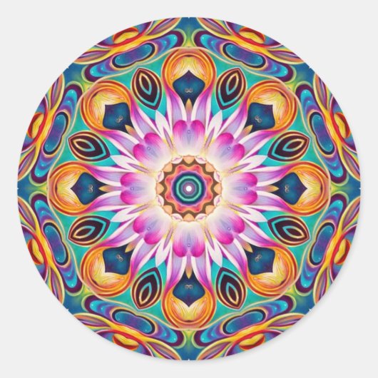 Evening Lotus Mandala Stickers (Voorkant)