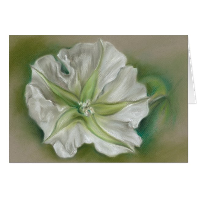 Evening Moonflower Pastel Art (Voorkant Horizontaal)