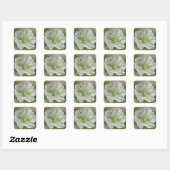 Evening Moonflower Pastel Art Vierkante Sticker (Vel)