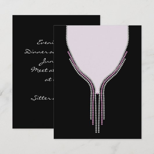 Evening Out Series Uitnodigingen voor date night (Voorkant / Achterkant)