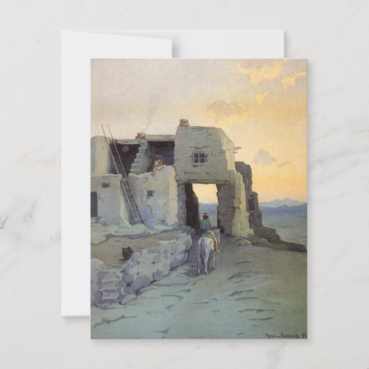 Evening Pueblo van Walpi door Marion Kavagh Wachte (Voorkant)