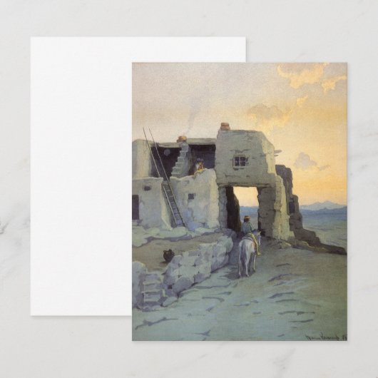 Evening Pueblo van Walpi door Marion Kavagh Wachte (Voorkant / Achterkant)