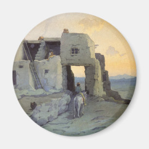 Evening Pueblo van Walpi door Marion Kavagh Wachte Magneet