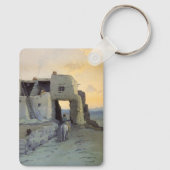 Evening Pueblo van Walpi door Marion Kavagh Wachte Sleutelhanger (Achterkant)