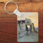 Evening Pueblo van Walpi door Marion Kavagh Wachte Sleutelhanger (Voorkant)