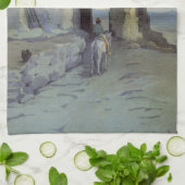 Evening Pueblo van Walpi door Marion Kavagh Wachte Theedoek (Gevouwen)