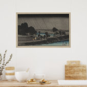 Evening Rain op Azuma Shrine Poster (Keuken)