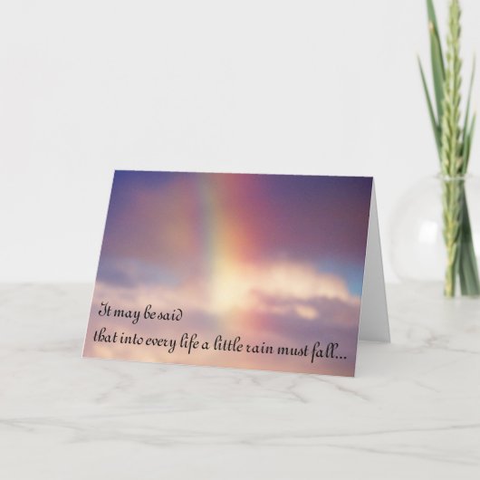 Evening Rainbow Sympathy Card Kaart (Voorkant)