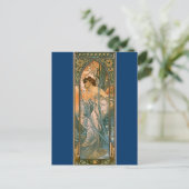 Evening Reverie - door Alphonse Mucha Briefkaart (Staand voorkant)