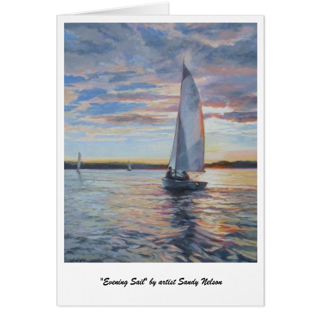 "Evening Sail" van kunstenaar Sandy Nelson (Voorkant)