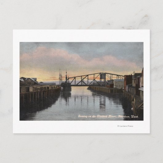 Evening Scene op de Wishkah Briefkaart (Voorkant)