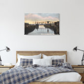 Evening Scene op de Wishkah Canvas Afdruk (Insitu (Slaapkamer))