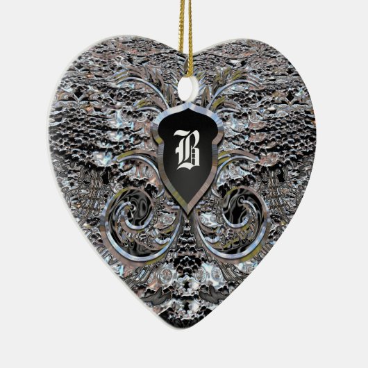 Evening Shimmer Victoriaans Keramisch Ornament (Rechts)