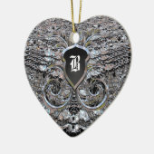 Evening Shimmer Victoriaans Keramisch Ornament (Links)