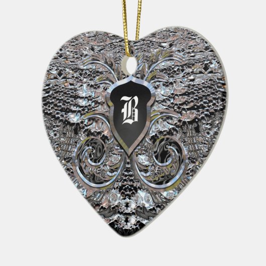 Evening Shimmer Victoriaans Keramisch Ornament (Links)