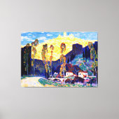 Evening, Siena, famous painting by Clarence Gagnon Canvas Afdruk (Voorkant)