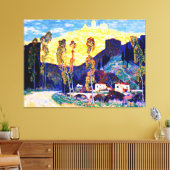 Evening, Siena, famous painting by Clarence Gagnon Canvas Afdruk (Insitu (Woonkamer))