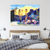 Evening, Siena, famous painting by Clarence Gagnon Canvas Afdruk (Insitu (Slaapkamer))