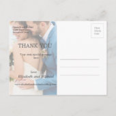 Evening Sky Astral Gold Stars bruiloft Dank u Briefkaart (Achterkant)