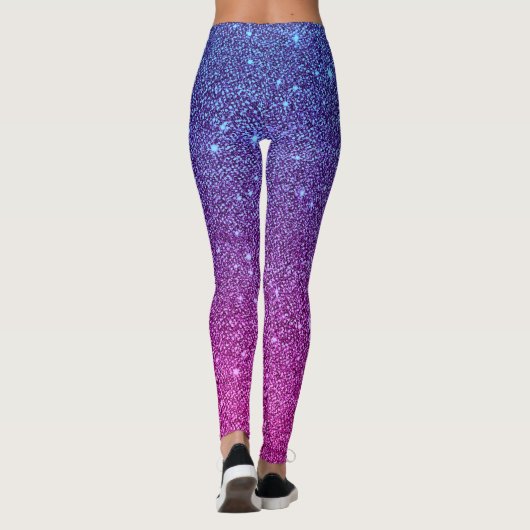Evening Sky Glitter Athleisure Yoga Pants Leggings (Achterkant)
