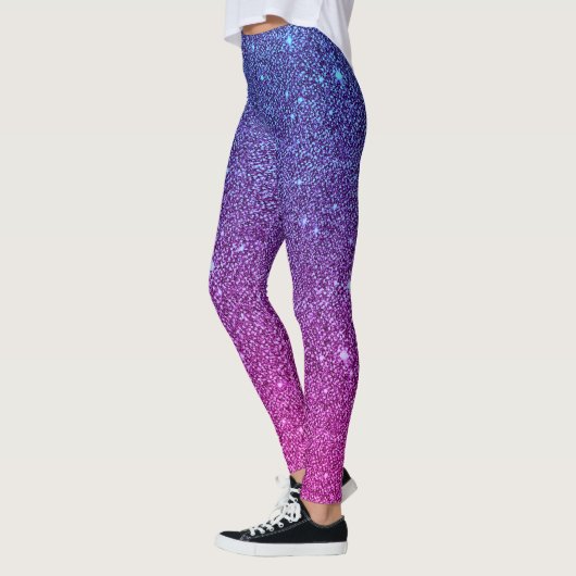 Evening Sky Glitter Athleisure Yoga Pants Leggings (Links)