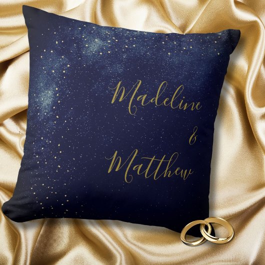 Evening Sky Gold Stars Wedding Momento Kussen