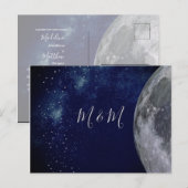 Evening Sky Moon Stars Wedding Briefkaart (Voorkant / Achterkant)