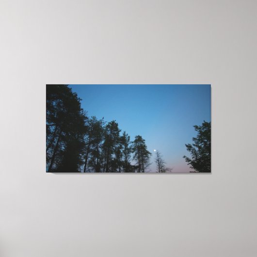 Evening Sky Over Elk Lake, Michigan Canvas Afdruk (Voorkant)