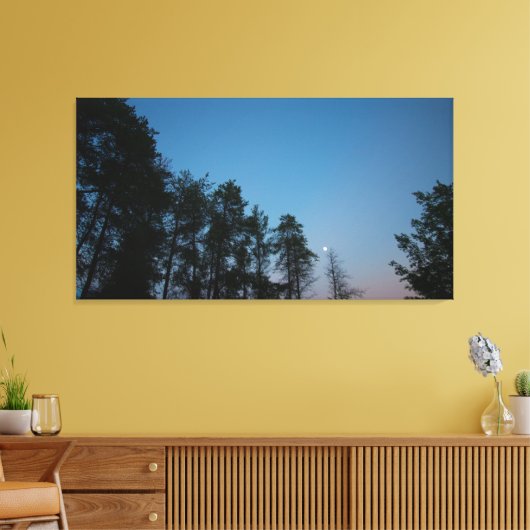 Evening Sky Over Elk Lake, Michigan Canvas Afdruk (Insitu (Woonkamer))