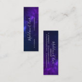 Evening Sky Paarse Starry Elegant Mini Visitekaartje (Voorkant / Achterkant)