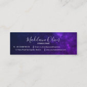 Evening Sky Paarse Starry Elegant Mini Visitekaartje (Achterkant)